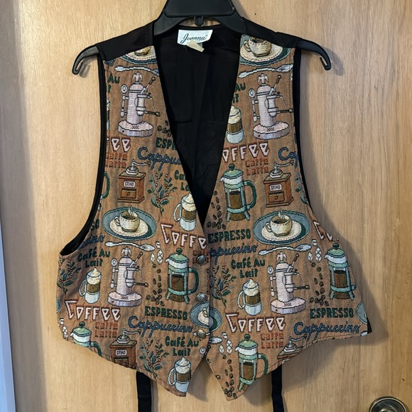 Coffee themed vest! - Picture 2 of 4